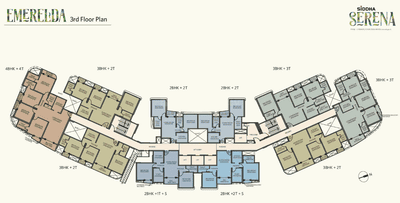 Project Image of 586.0 - 1415.0 Sq.ft 2 BHK Apartment for buy in Siddha Serena