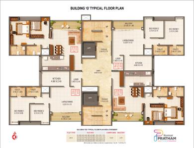 Project Image of 737.33 - 1022.57 Sq.ft 2 BHK Apartment for buy in Kumar Pratham D E G