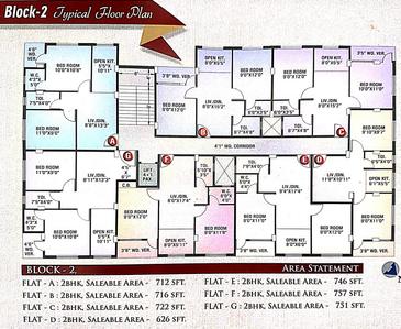 Project Image of 626.0 - 757.0 Sq.ft 2 BHK Apartment for buy in Ramprasad Abasan
