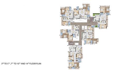 Project Image of 1799.0 - 2579.0 Sq.ft 3 BHK Apartment for buy in Veegaland Casabella