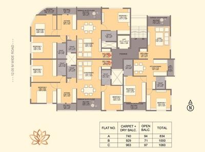 Project Image of 830.0 - 1060.0 Sq.ft 2 BHK Apartment for buy in Space Grazia
