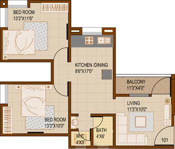 Project Image of 270.0 - 1078.0 Sq.ft 1 RK Apartment for buy in SG Rainbow
