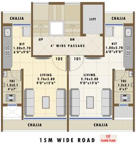 Project Image of 280.0 - 390.0 Sq.ft 1 RK Apartment for buy in Naagraj Classic