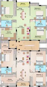Project Image of 1335.0 - 1340.0 Sq.ft 3 BHK Apartment for buy in KG Dogra Gardens