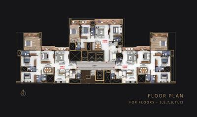 Project Image of 1837.41 - 2233.75 Sq.ft 3 BHK Apartment for buy in Pacifica Hamilton Tower