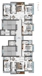 Project Image of 1205.0 - 1217.0 Sq.ft 3 BHK Apartment for buy in Shreeji Eternity Wing D