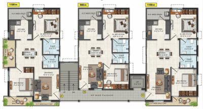 Project Image of 899.97 - 1099.96 Sq.ft 2 BHK Apartment for buy in Kalasha Sree Dhrisha Homes
