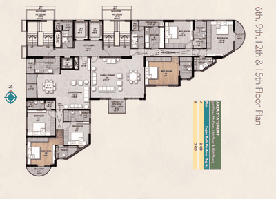 Project Image of 2180.0 - 4630.0 Sq.ft 3 BHK Apartment for buy in Juneja Inia