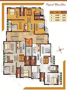 Project Image of 1180.0 - 1265.0 Sq.ft 3 BHK Apartment for buy in Gayatri Apartment