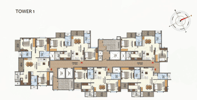 Project Image of 1096.0 - 3004.0 Sq.ft 2 BHK Apartment for buy in Meenakshi High Life Towers