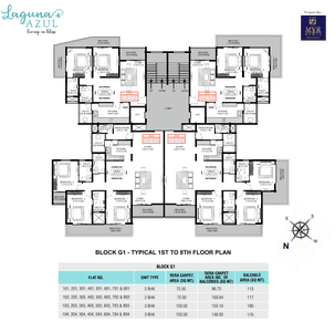 Project Image of 1205.55 - 1516.96 Sq.ft 2 BHK Apartment for buy in MVR Laguna Azul