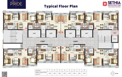 Project Image of 365.0 - 596.0 Sq.ft 1 BHK Apartment for buy in Sethia Pride