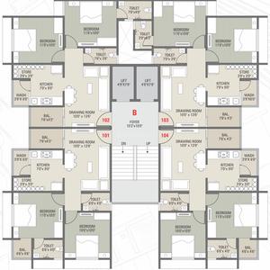 Project Image of 481.0 - 622.0 Sq.ft 2 BHK Apartment for buy in Sahajanand Pratham Pride