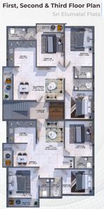 Project Image of 1215.0 - 1247.0 Sq.ft 3 BHK Apartment for buy in SPR Sri Elumalai Flats