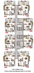 Project Image of 1312.0 - 1900.0 Sq.ft 2 BHK Apartment for buy in Anuhar Apple Towers Phase 1