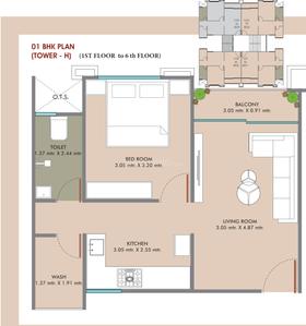 Project Image of 0.0 - 412.9 Sq.ft 1 BHK Apartment for buy in Ismail Meena Heights Tower H