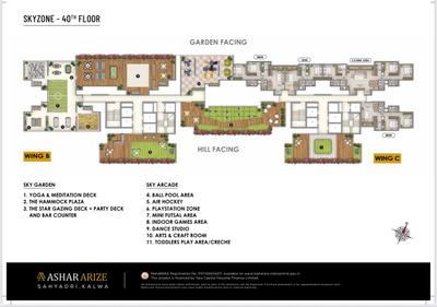 Project Image of 457.0 - 663.0 Sq.ft 1 BHK Apartment for buy in Ashar Arize Tower B And C