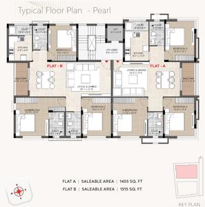 Project Image of 1350.0 - 1515.0 Sq.ft 3 BHK Apartment for buy in Ocean Pearl And Bliss