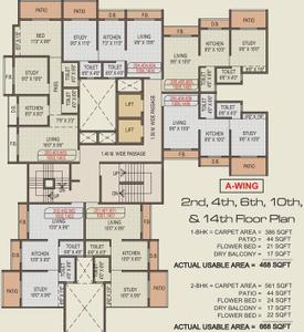 Project Image of 454.0 - 668.0 Sq.ft 1 BHK Apartment for buy in Shantee Sunshine Sapphire Wing A and Wing B