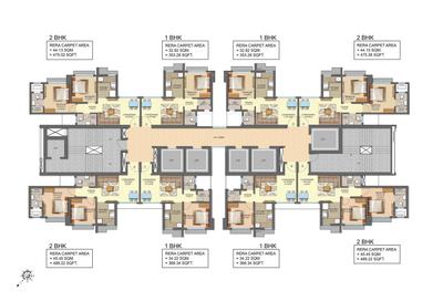 Project Image of 401.06 - 742.6 Sq.ft 1 BHK Apartment for buy in Runwal Avenue Wing K