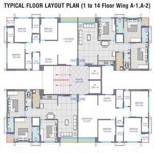 Project Image of 641.42 - 839.91 Sq.ft 2 BHK Apartment for buy in Heer Sky Nand Heights