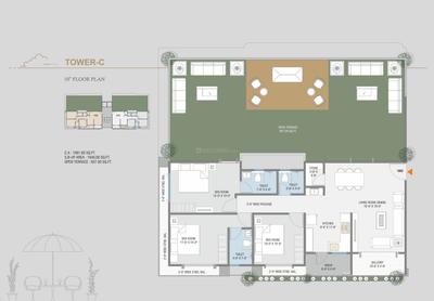 Project Image of 1077.0 - 1081.0 Sq.ft 3 BHK Apartment for buy in Courtyard Regalia II