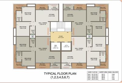 Project Image of 594.28 - 607.84 Sq.ft 2 BHK Apartment for buy in Mahavir Darshan B