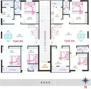 Project Image of 1040.0 - 1240.0 Sq.ft 2 BHK Apartment for buy in Sudhakar Constructions Bindu Sadan