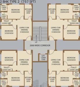 Project Image of 315.0 - 867.0 Sq.ft 1 BHK Apartment for buy in Dharitri My Town