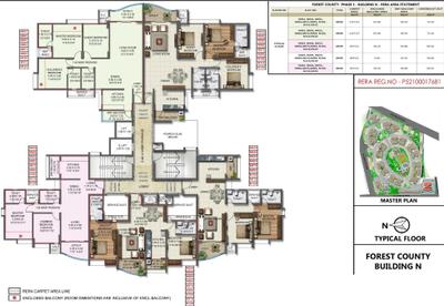 Project Image of 935.54 - 1340.44 Sq.ft 2 BHK Apartment for buy in Vascon Forest County PH 3