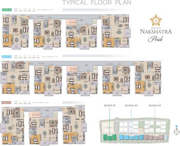 Project Image of 1632.0 - 2247.0 Sq.ft 3 BHK Apartment for buy in Gangothri Nakshatra Pride