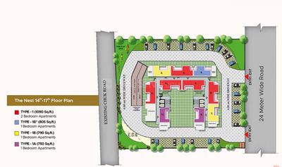 Project Image of 1090.0 - 1290.0 Sq.ft 2 BHK Apartment for buy in SVP Gulmohur Garden Utopia The Nest