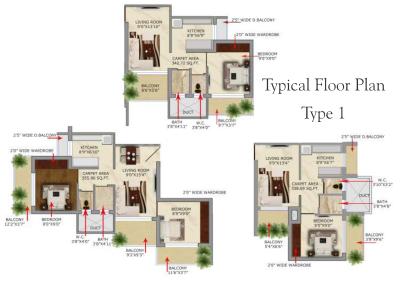 Project Image of 381.04 - 468.23 Sq.ft 1 BHK Apartment for buy in Tetris Green Valley