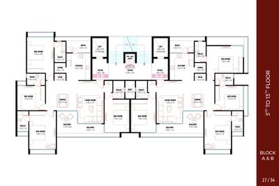 Project Image of 1191.78 - 1205.67 Sq.ft 3 BHK Apartment for buy in Parth The Amore