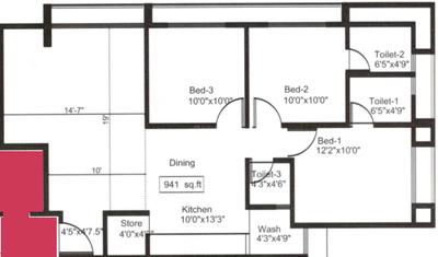 Project Image of 877.0 - 1004.0 Sq.ft 3 BHK Apartment for buy in Mairaa Allied 20 Appartments