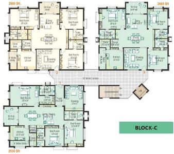 Project Image of 2755.0 - 3185.0 Sq.ft 3 BHK Apartment for buy in Sri Aditya Hill Top