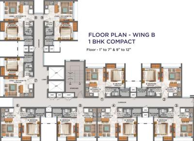 Project Image of 0.0 - 333.0 Sq.ft 1 BHK Apartment for buy in Lodha Palava Azzurra A To D