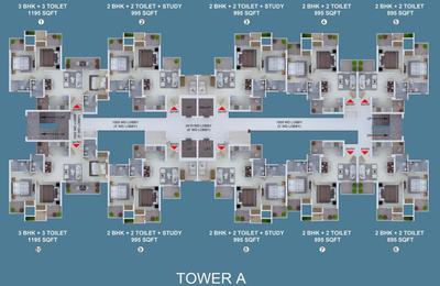 Project Image of 895.0 - 1395.0 Sq.ft 2 BHK Apartment for buy in Ajnara Khel Gaon Phase 1 Tower A B C And D
