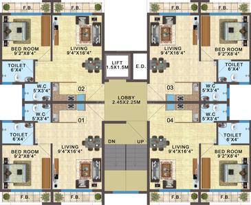 Project Image of 0.0 - 497.0 Sq.ft 1 BHK Apartment for buy in EV Heart City