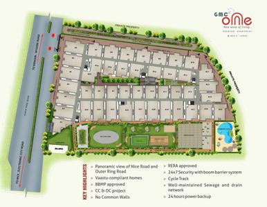 Project Image of 940.0 - 1450.0 Sq.ft 2 BHK Apartment for buy in GMC One Apartment