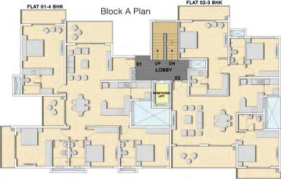 Project Image of 1624.0 - 1947.0 Sq.ft 3 BHK Apartment for buy in Ozone Urbana Aura