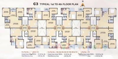 Project Image of 1212 Sq.ft 2 BHK Apartment / Flat for sale in Udhna for Rs. 2275000