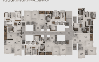 Project Image of 797.93 - 977.36 Sq.ft 2 BHK Apartment for buy in Kwality Vrindavan Heights Phase III