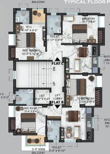Project Image of 641.0 - 1039.0 Sq.ft 2 BHK Apartment for buy in Joy Radhakunja Apartment