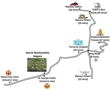 Daivik Mookambika Nagar Location Plan 1