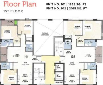 Project Image of 1865.0 - 3865.0 Sq.ft 3 BHK Apartment for buy in Bearys Cul De Sac