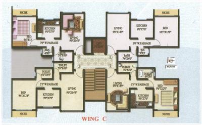 Project Image of 615.0 - 886.0 Sq.ft 1 BHK Apartment for buy in Sagar Sky Height