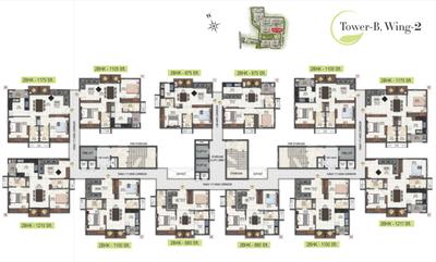 Project Image of 875.0 - 1560.0 Sq.ft 2 BHK Apartment for buy in DSR Highland Greenz