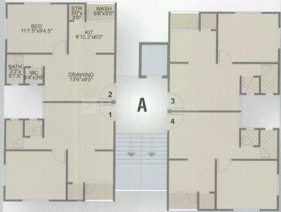 Project Image of 396.0 - 657.0 Sq.ft 1 BHK Apartment for buy in Dharma Vedikaa Residency