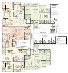 Project Image of 769.0 - 2014.0 Sq.ft 2 BHK Apartment for buy in Vikram Midori Towers